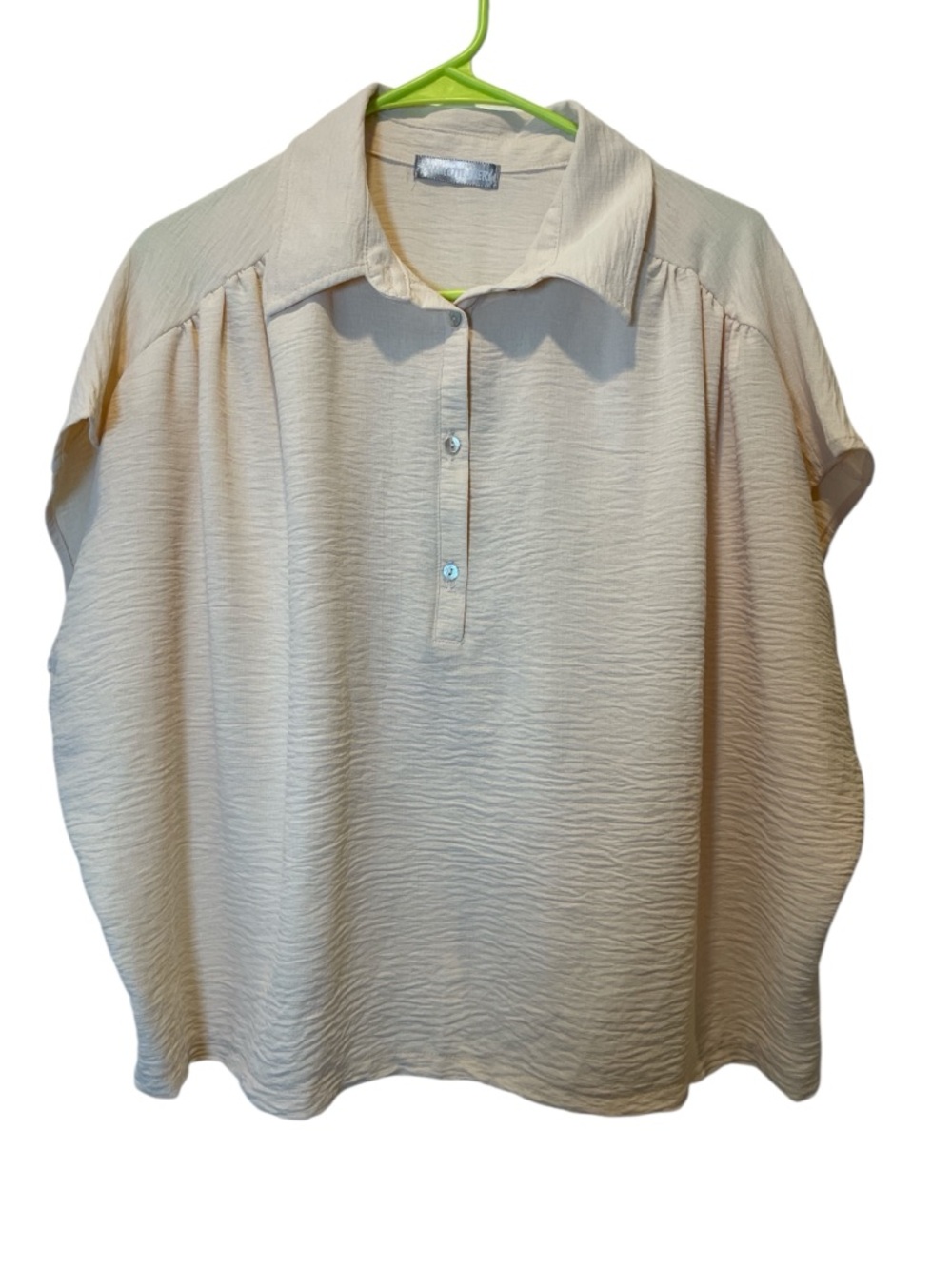 Charlotte Avery Relaxed Cream Blouse size M